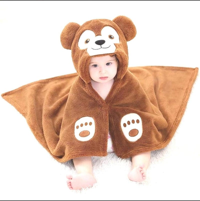 First Kick بطانية فليس للمواليد الجدد مع غطاء رأس، رداء حمام خفيف الوزن للأطفال الرضع - Image 2